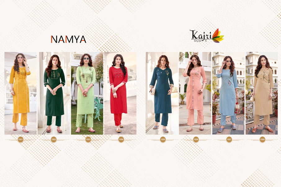 Namya Vol-1 Ruby Slub Pant Kurtis Garment Namya Vol-1 Ruby Slub Pant Kurtis Garment